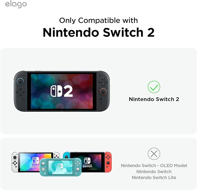 Elago Nintendo Switch 2 Tempered Glass Screen Protector