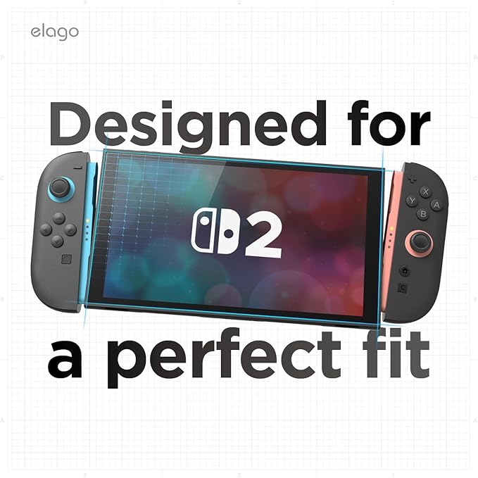 Elago Nintendo Switch 2 Tempered Glass Screen Protector