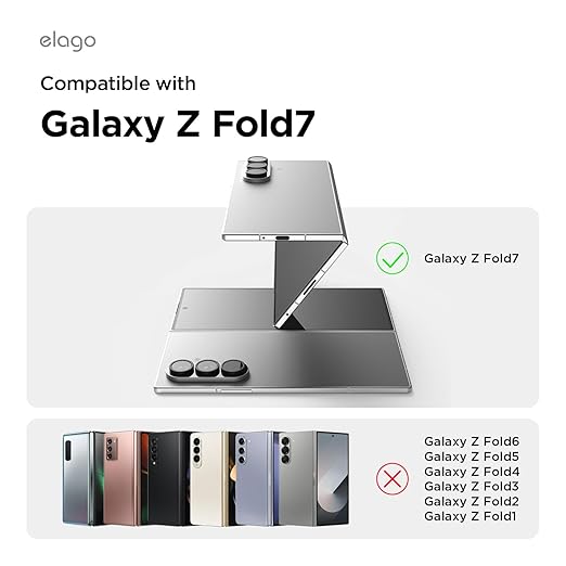 Elago Samsung Galaxy Z Fold 7 Magnetic Clear Case