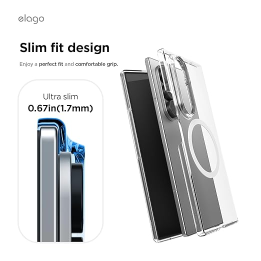 Elago Samsung Galaxy Z Fold 7 Magnetic Clear Case