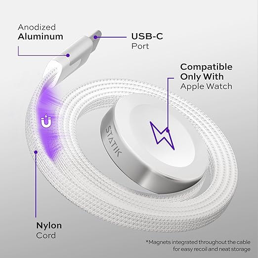 Statik MagStack Apple Watch Charger USB-C 1M