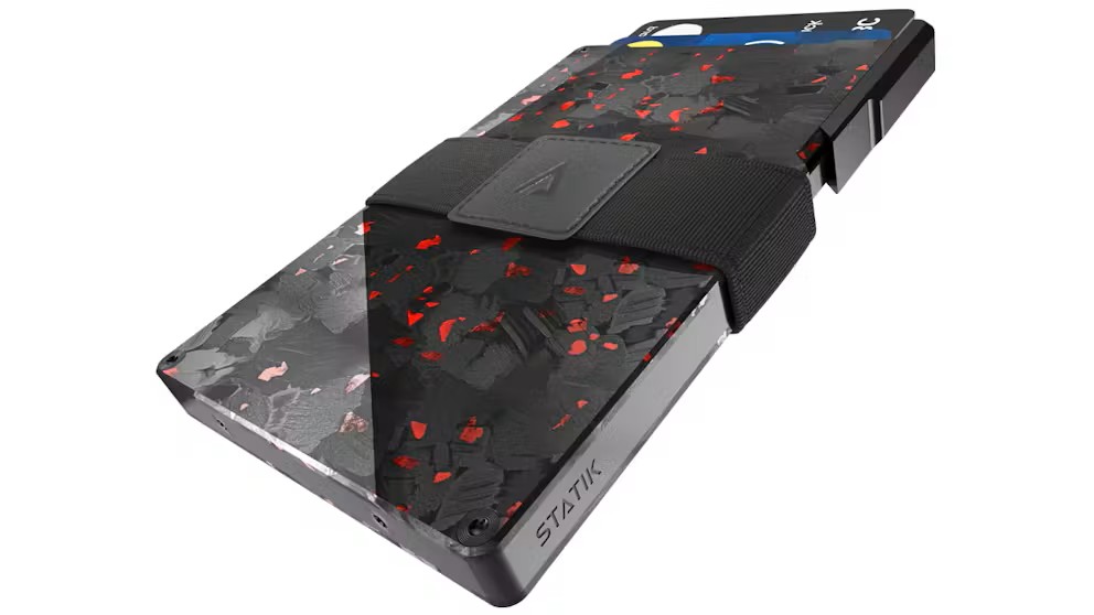 KeySmart Statik Wallet - Red Forged Carbon