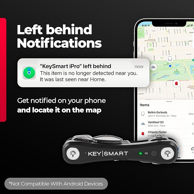 KeySmart iPro Key Finder Locator with Sound - Keychain