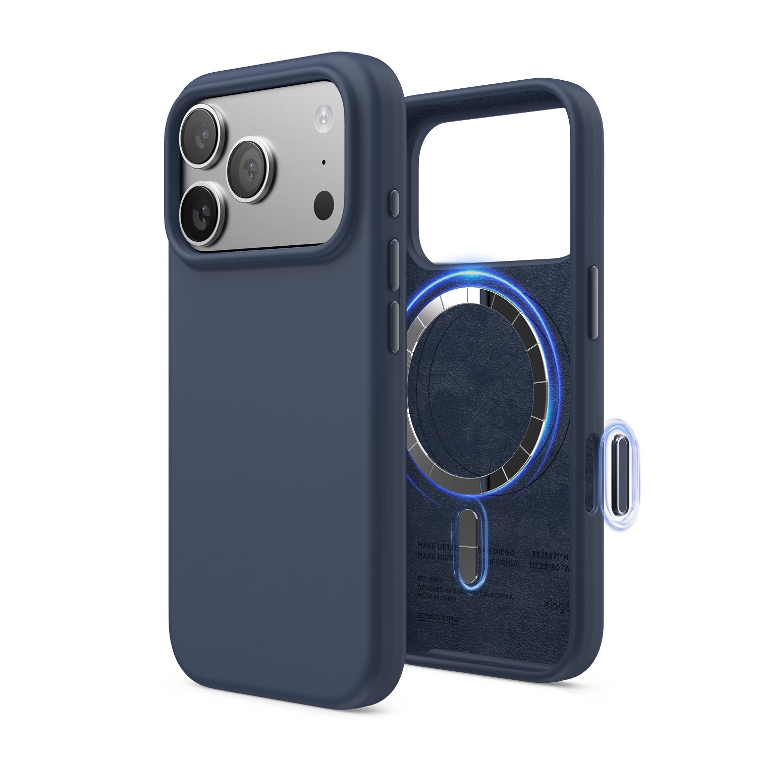 Elago iPhone 17 Pro Magnetic Silicone Case (Camera Control Key Included)