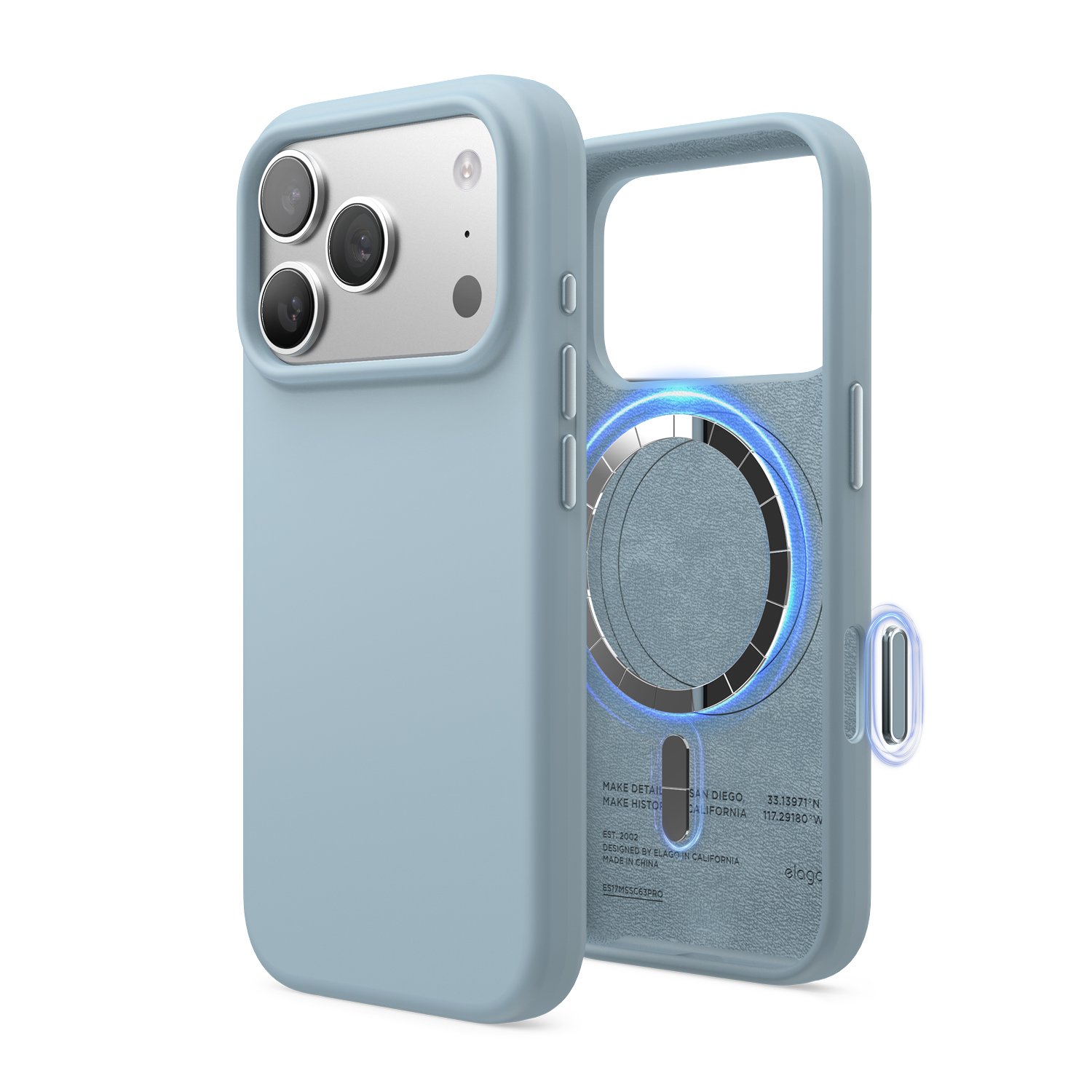 Elago iPhone 17 Pro Magnetic Silicone Case (Camera Control Key Included)