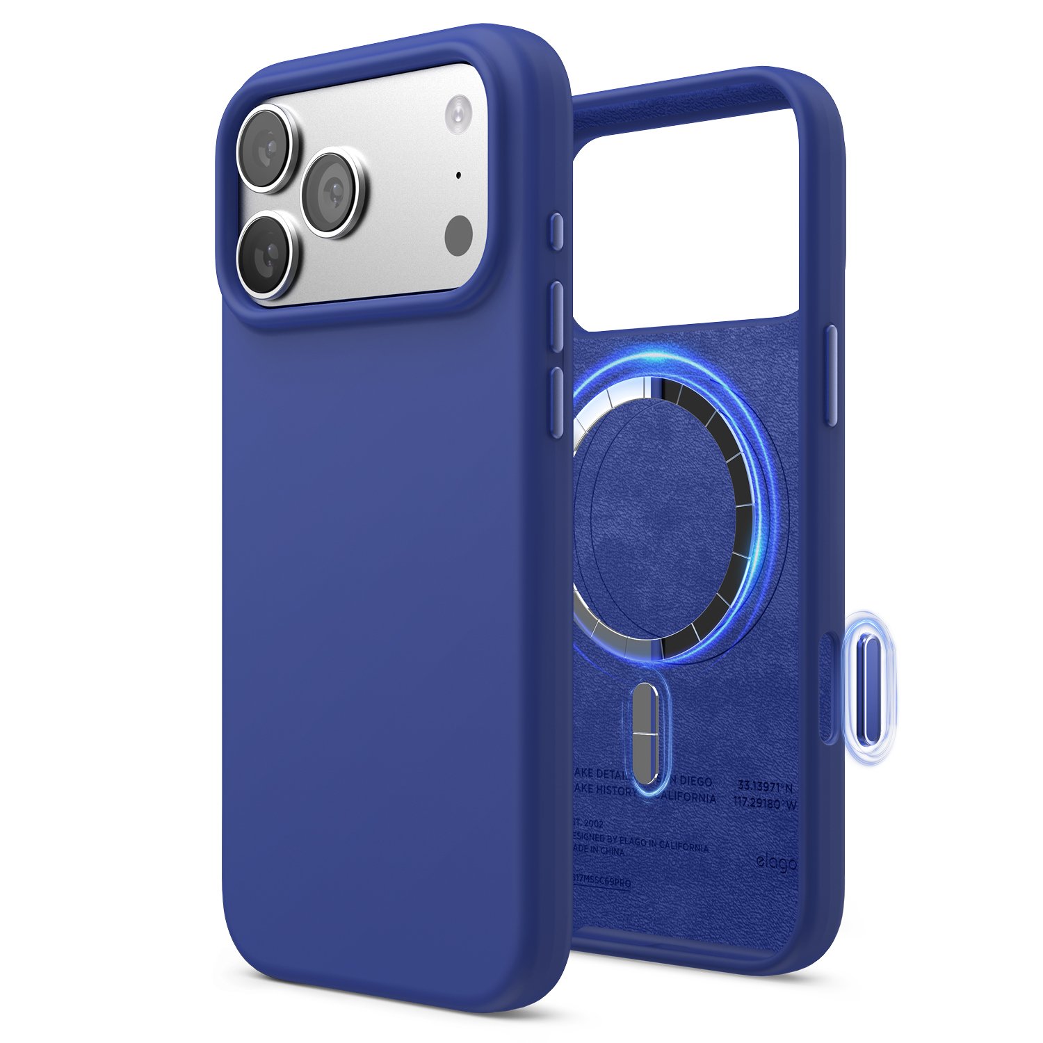 Elago iPhone 17 Pro Max Magnetic Silicone Case (Camera Control Key Included)