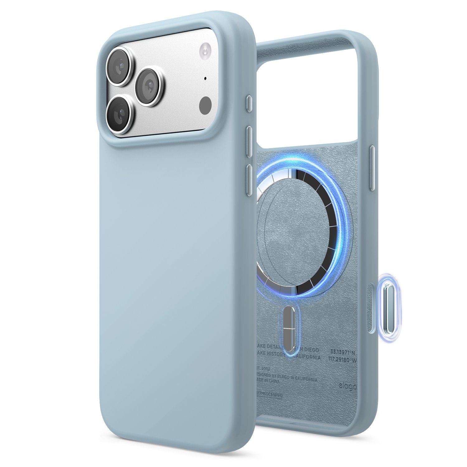 Elago iPhone 17 Pro Max Magnetic Silicone Case (Camera Control Key Included)