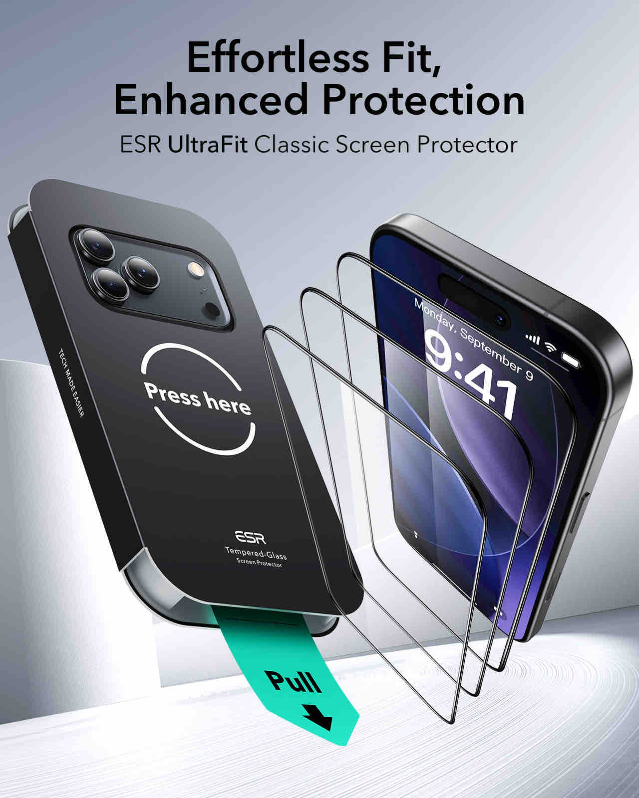 ESR iPhone 17 Pro Tempered Glass Screen Protector