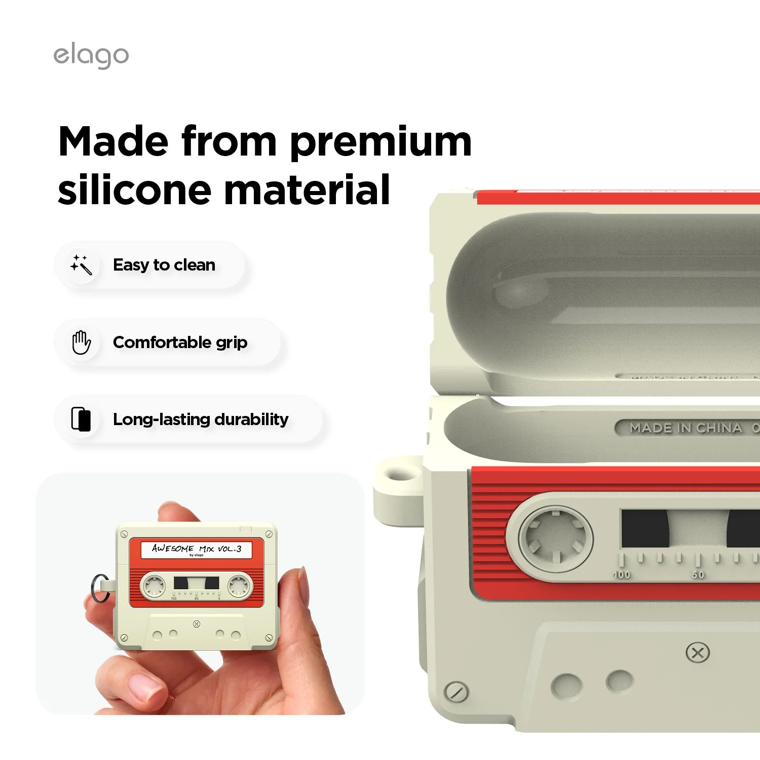 Elago AirPods Pro 3 Cassette Tape Classic Hang Case