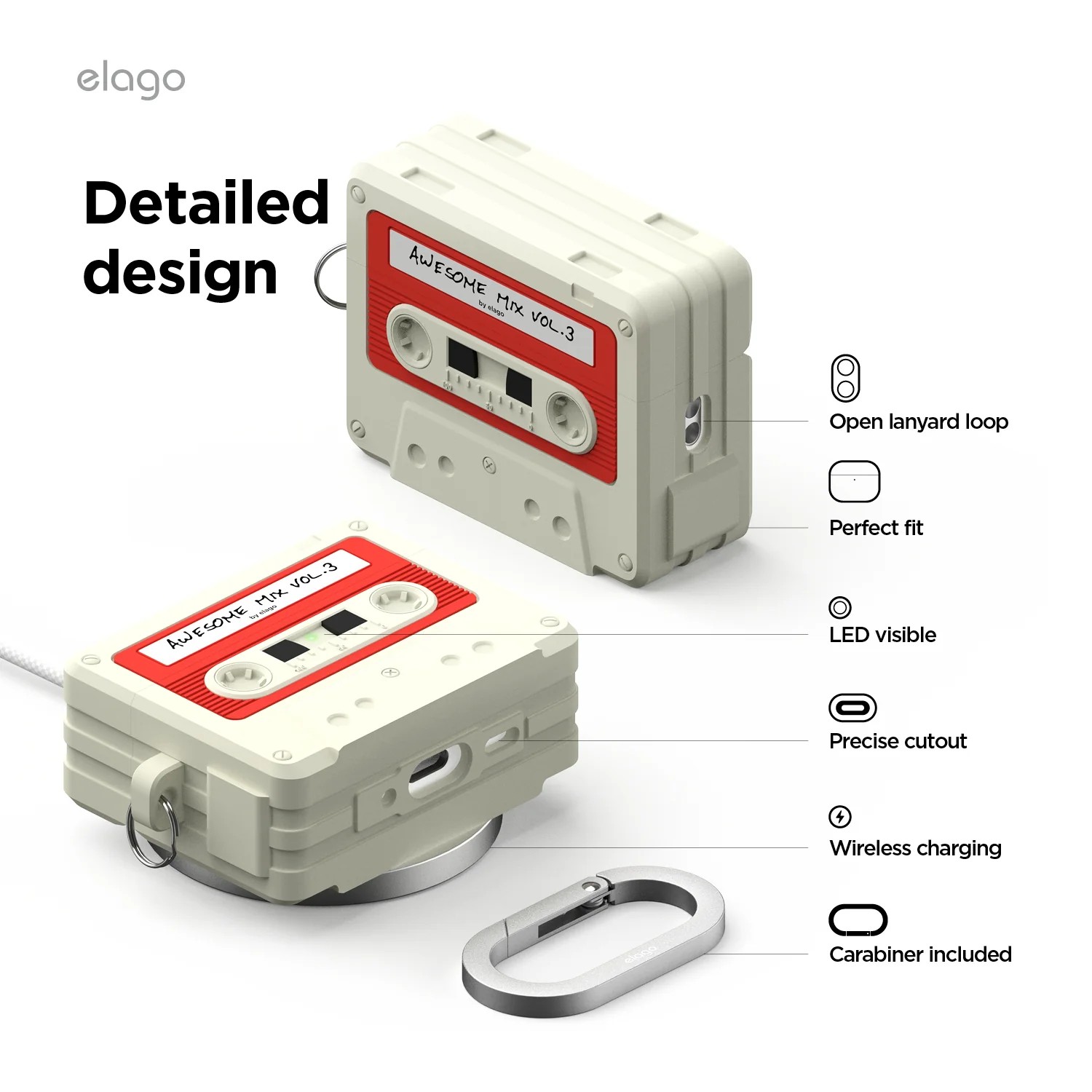 Elago AirPods Pro 3 Cassette Tape Classic Hang Case
