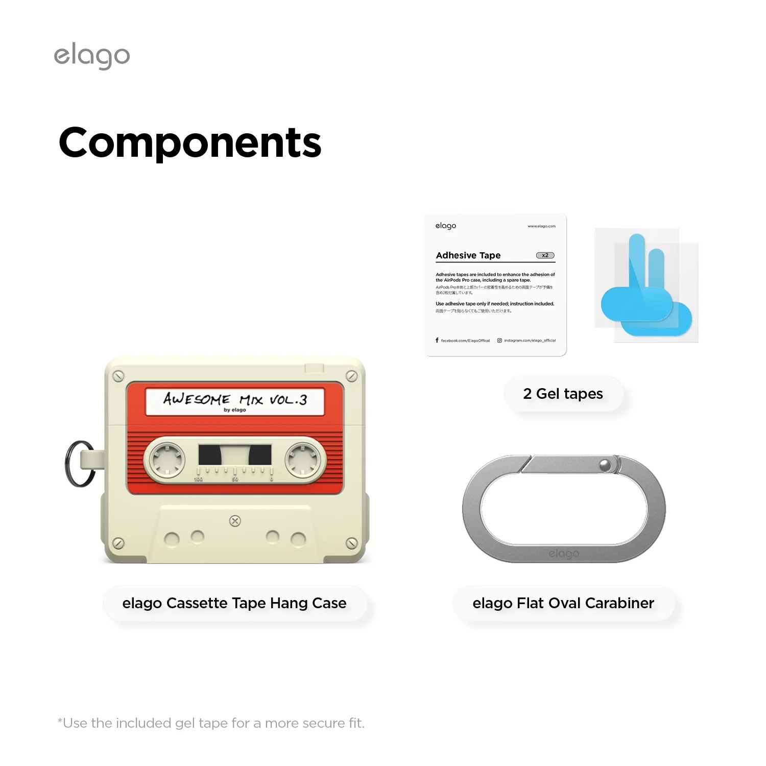 Elago AirPods Pro 3 Cassette Tape Classic Hang Case
