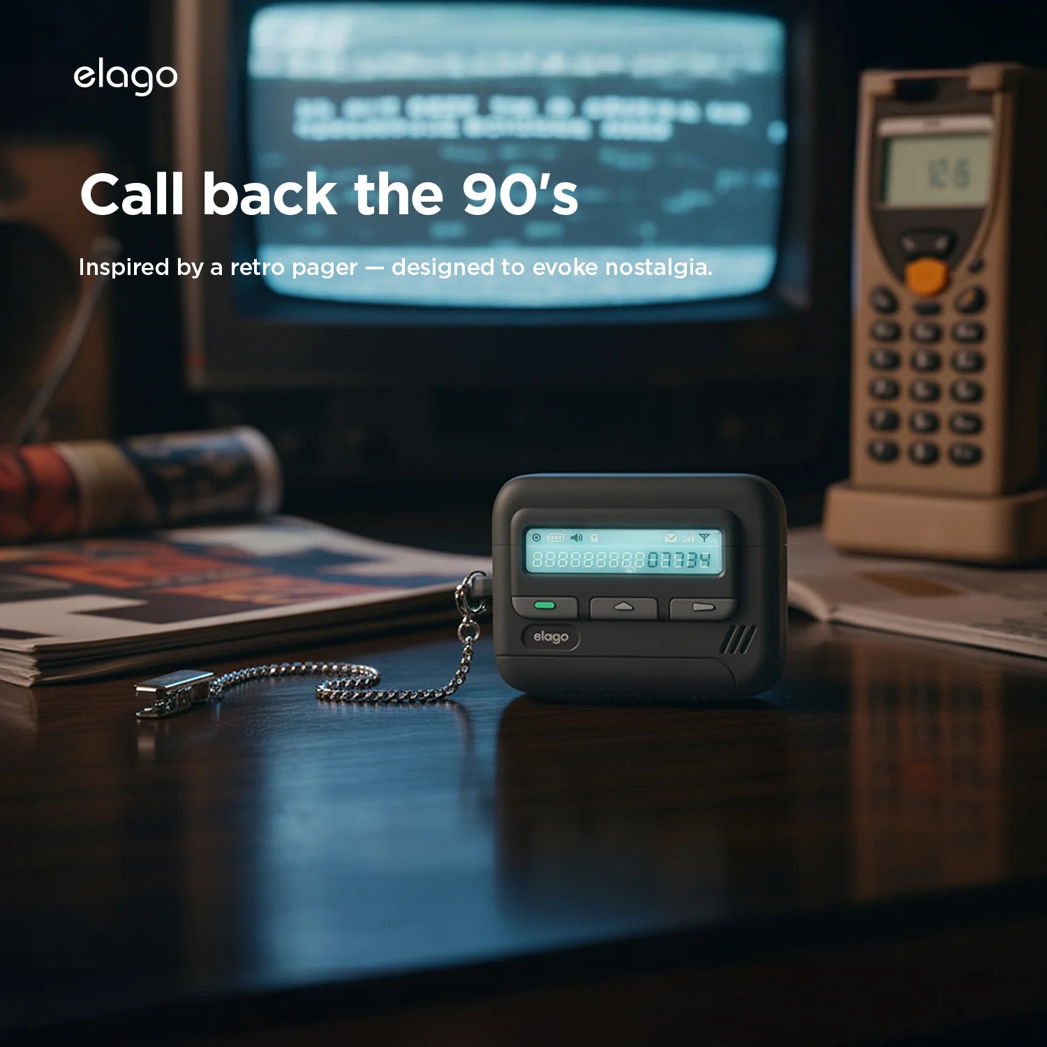 Elago AirPods Pro 3 Pager Case (Key Chain Included)