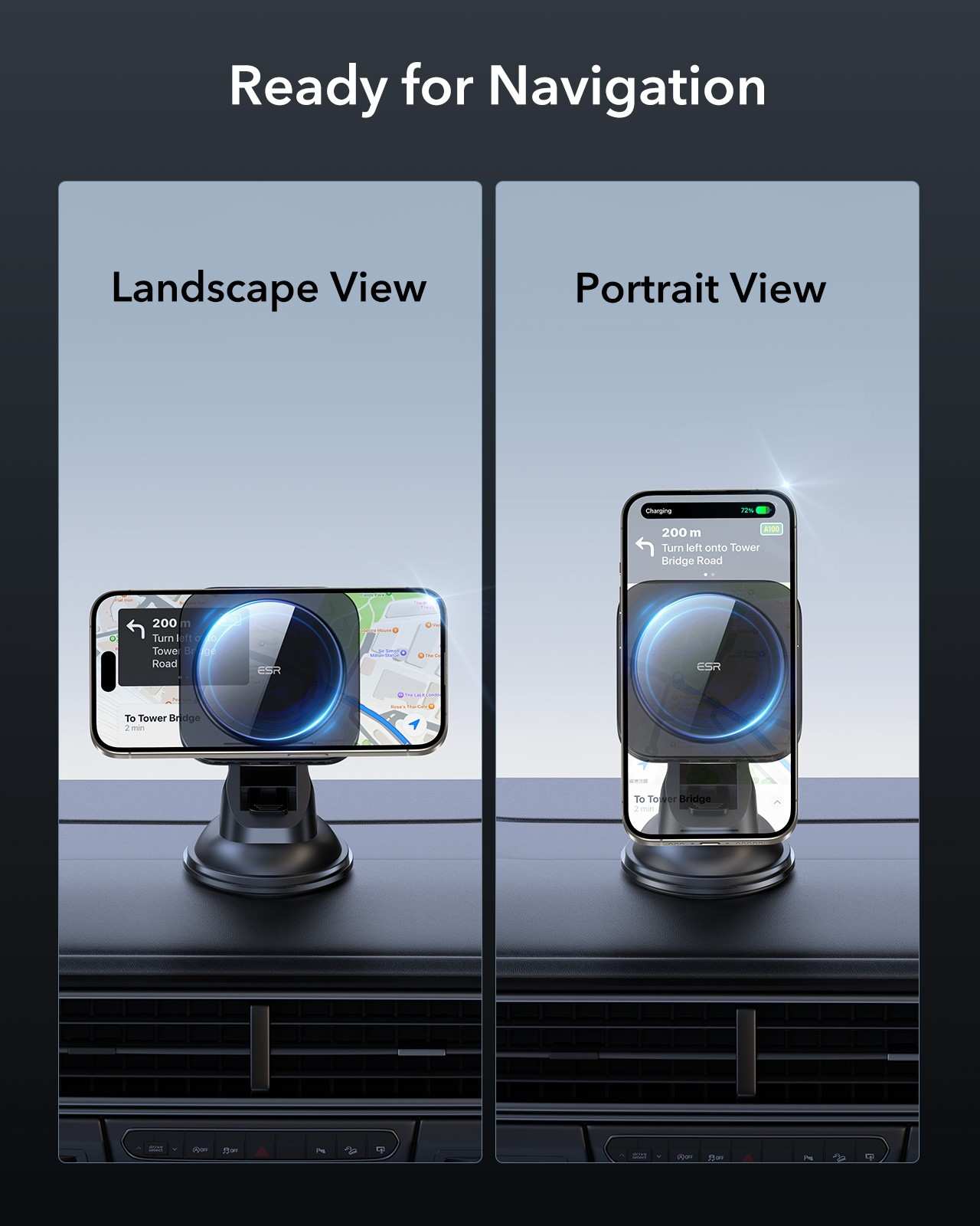 ESR Dashboard Wireless Charger Qi2 