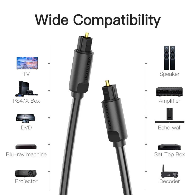 Vention Optical Fiber Audio Cable 2M