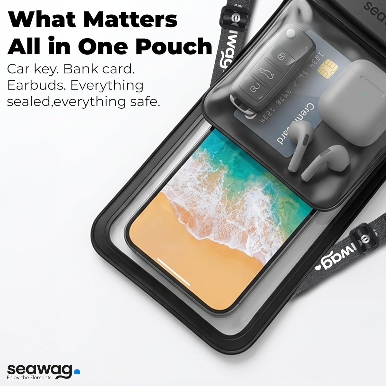 SEAWAG SMARTPHONE WATERPROOF CASE  6.9" WITH ADDITIONAL POCKET