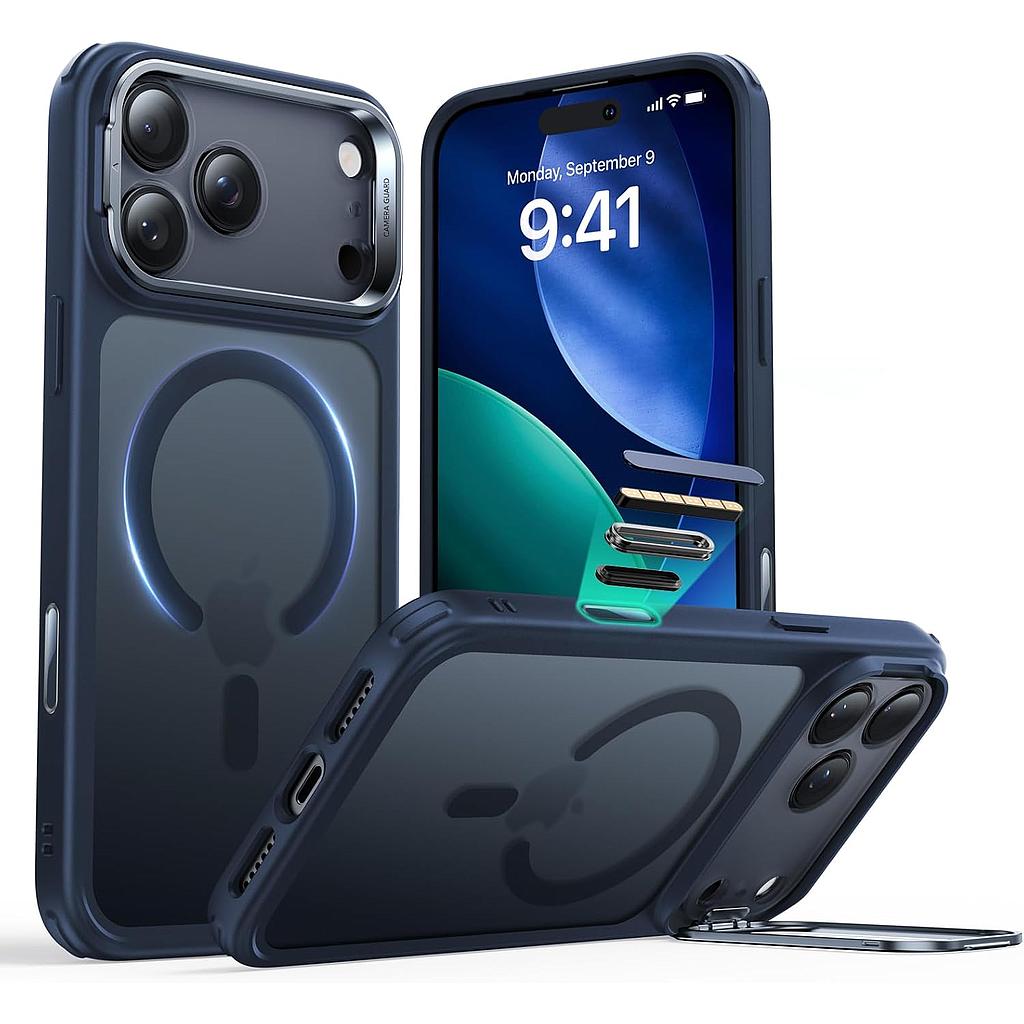 ESR iPhone 17 Pro Max HaloLock Classic Hybrid Case with Stash Stand (Camera Control Button) Case