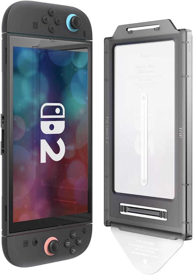 Elago Nintendo Switch 2 Tempered Glass Screen Protector