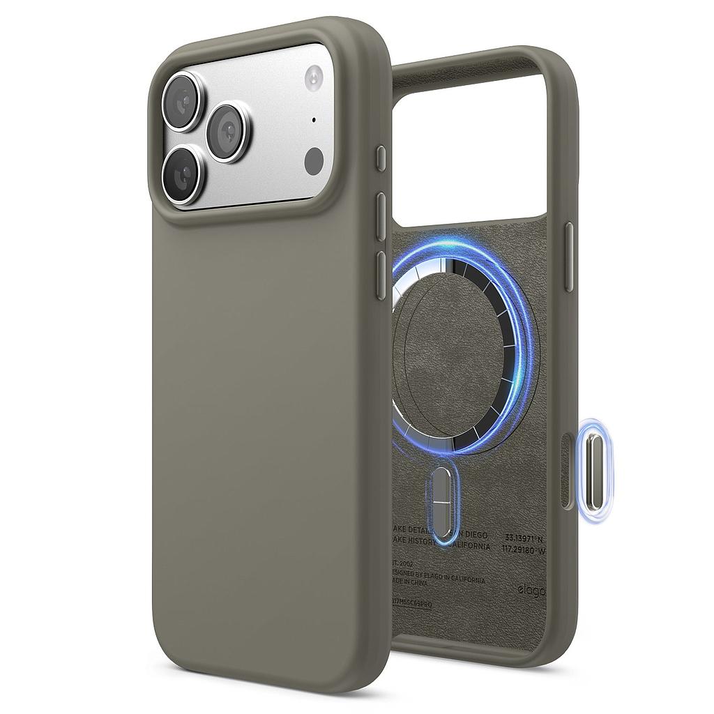 Elago iPhone 17 Pro Max Magnetic Silicone Case (Camera Control Key Included)