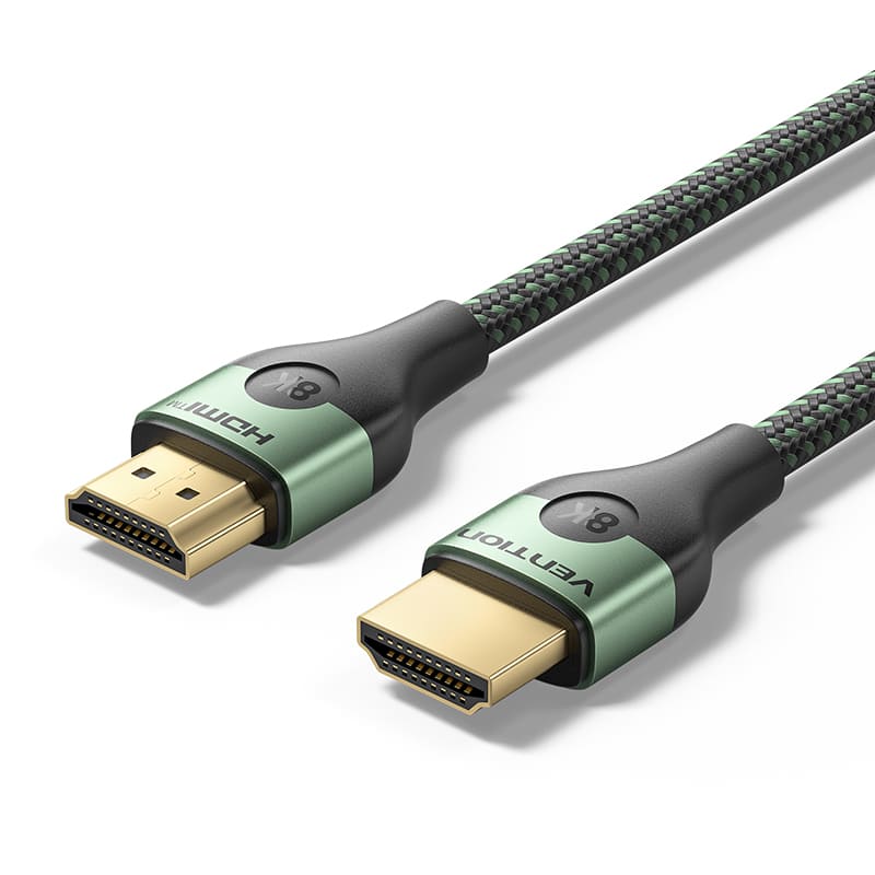 Vention Cotton Braided Ultra Thin HDMI-A Male to Male HD Cable 8K 1M Aluminum Alloy Type