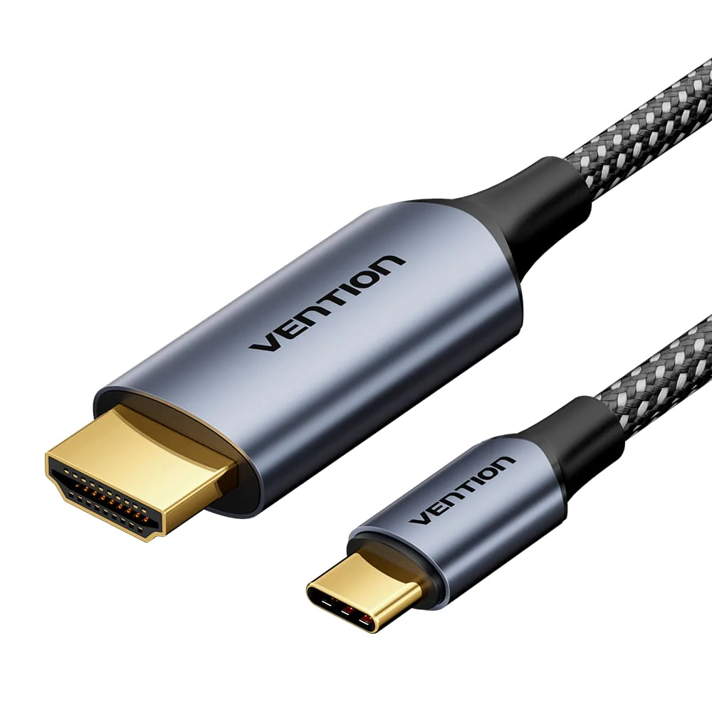 Vention Cotton Braided USB-C to HDMI-A 4K HD Cable 1.8M Aluminum Alloy Type