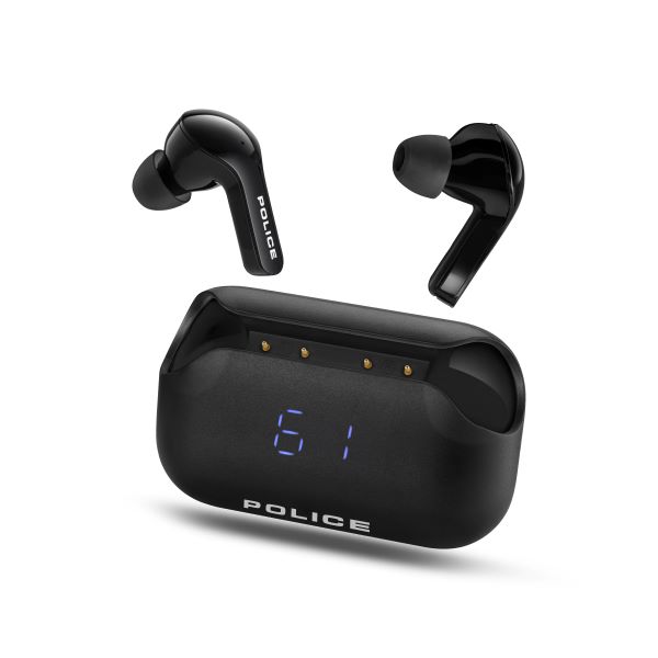 Police EarBuds Dual Microphne Digital Display