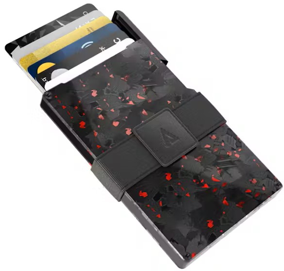 KeySmart Statik Wallet - Red Forged Carbon