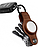 KeySmart AirTag Keychain Key Holder - Brown Leather
